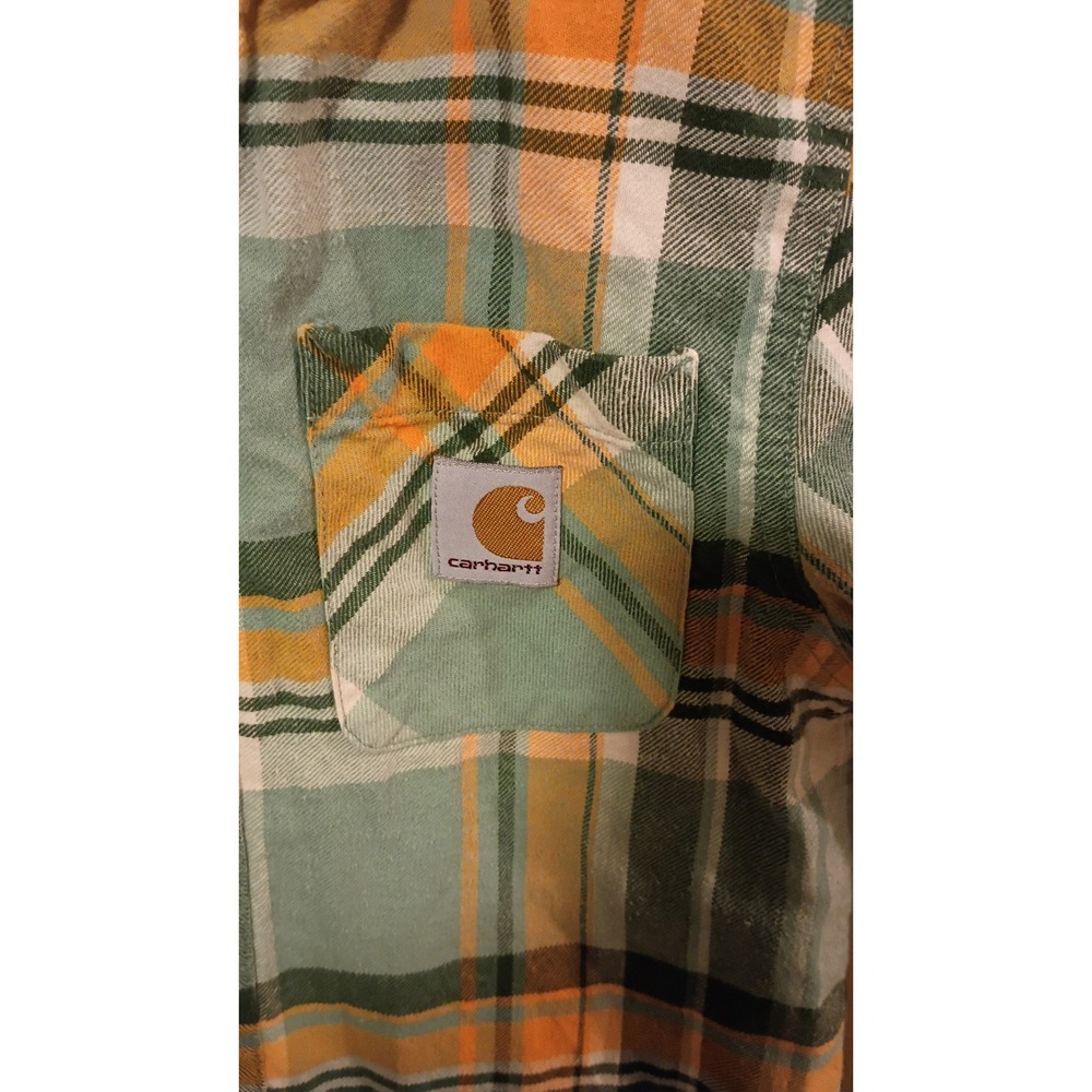 Carhartt Boys Plaid Hooded Flannel Shirt TW8205-B Size S 8-10 Autumn, Gorpcore. - Picture 3 of 6